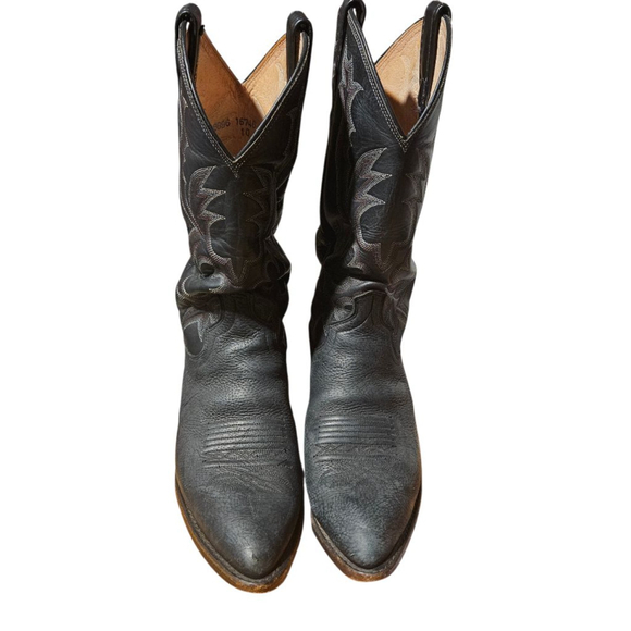 Dan Post Black & White Cowboy Boots Size 9D - Picture 7 of 10